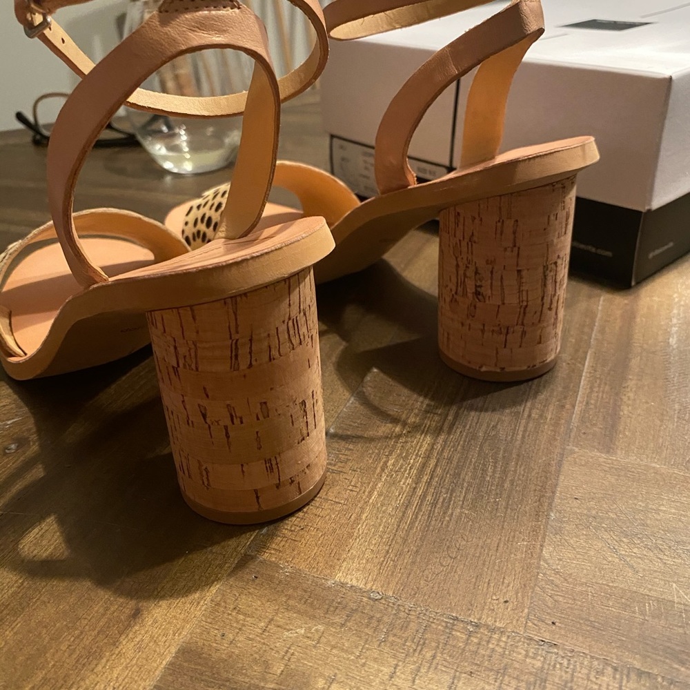 Dolce Vita Leopard Calf Hair Sandals - Picture 3 of 5